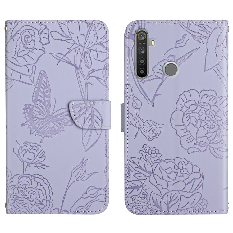 Skin Feel Butterfly Peony Embossed Leather Phone Case, For OPPO Realme 5, For OPPO Realme 5 Pro, For OPPO Realme 6, For OPPO Realme 6 Pro, For OPPO Realme 7, For OPPO Realme 7 Pro, For OPPO Realme 8 5G / V13 5G, For OPPO Realme 8 / 8 Pro               ...