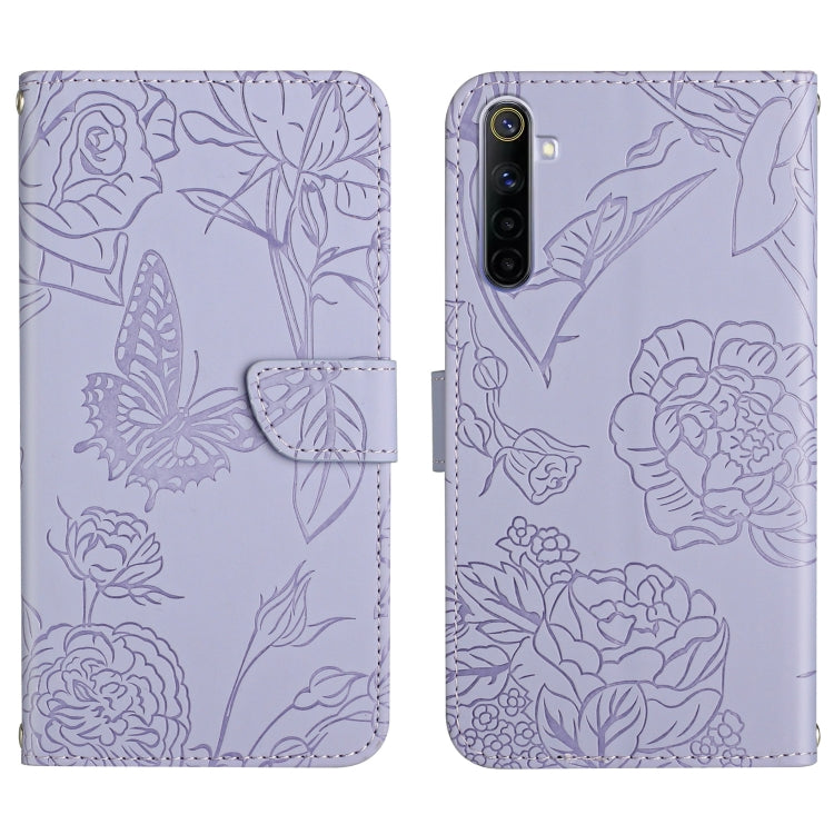 Skin Feel Butterfly Peony Embossed Leather Phone Case, For OPPO Realme 5, For OPPO Realme 5 Pro, For OPPO Realme 6, For OPPO Realme 6 Pro, For OPPO Realme 7, For OPPO Realme 7 Pro, For OPPO Realme 8 5G / V13 5G, For OPPO Realme 8 / 8 Pro               ...
