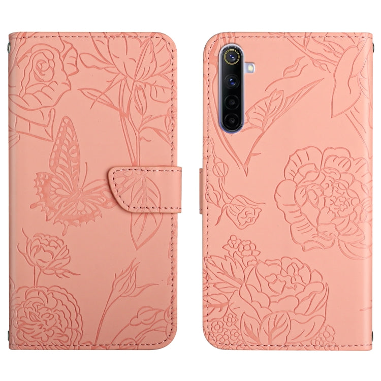 Skin Feel Butterfly Peony Embossed Leather Phone Case, For OPPO Realme 5, For OPPO Realme 5 Pro, For OPPO Realme 6, For OPPO Realme 6 Pro, For OPPO Realme 7, For OPPO Realme 7 Pro, For OPPO Realme 8 5G / V13 5G, For OPPO Realme 8 / 8 Pro               ...