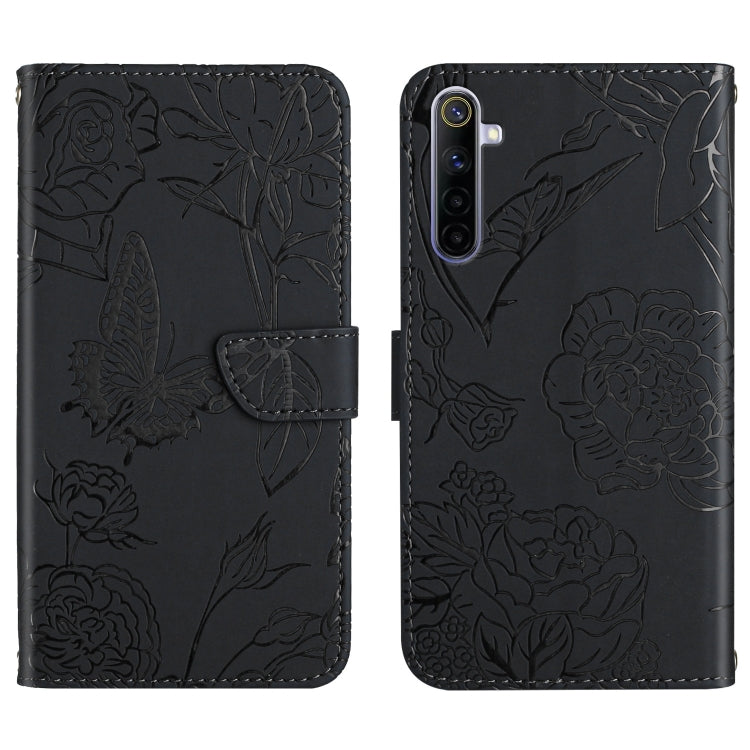 Skin Feel Butterfly Peony Embossed Leather Phone Case, For OPPO Realme 5, For OPPO Realme 5 Pro, For OPPO Realme 6, For OPPO Realme 6 Pro, For OPPO Realme 7, For OPPO Realme 7 Pro, For OPPO Realme 8 5G / V13 5G, For OPPO Realme 8 / 8 Pro               ...