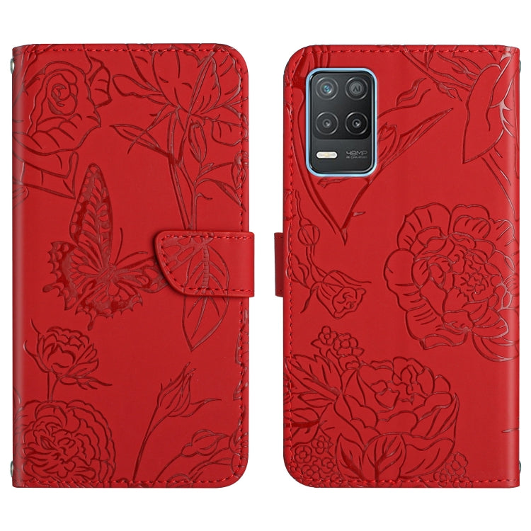 Skin Feel Butterfly Peony Embossed Leather Phone Case, For OPPO Realme 5, For OPPO Realme 5 Pro, For OPPO Realme 6, For OPPO Realme 6 Pro, For OPPO Realme 7, For OPPO Realme 7 Pro, For OPPO Realme 8 5G / V13 5G, For OPPO Realme 8 / 8 Pro               ...