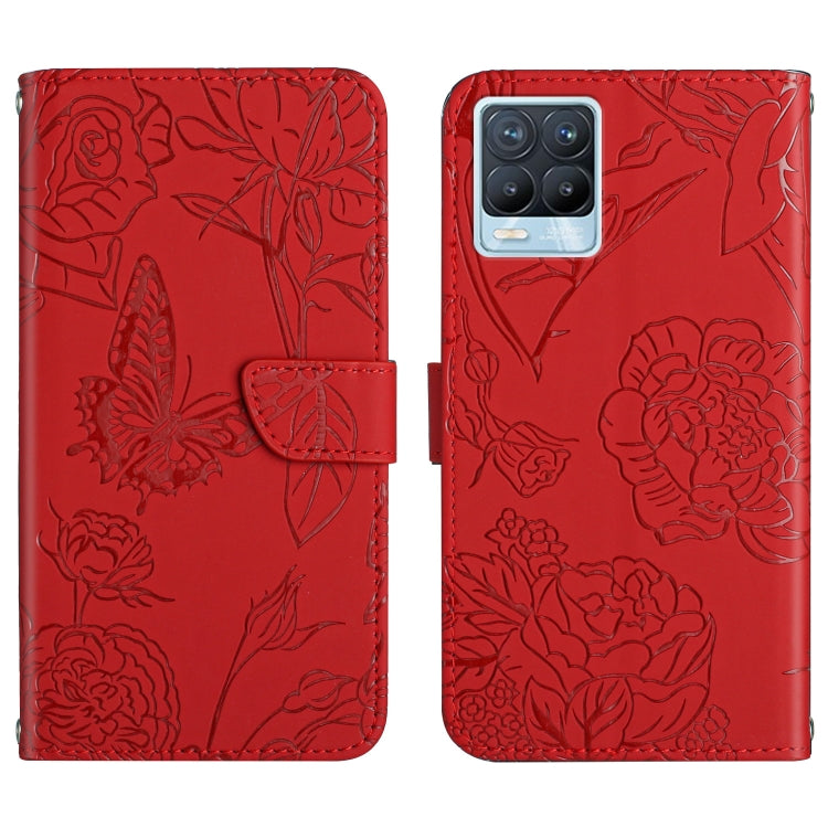 Skin Feel Butterfly Peony Embossed Leather Phone Case, For OPPO Realme 5, For OPPO Realme 5 Pro, For OPPO Realme 6, For OPPO Realme 6 Pro, For OPPO Realme 7, For OPPO Realme 7 Pro, For OPPO Realme 8 5G / V13 5G, For OPPO Realme 8 / 8 Pro               ...
