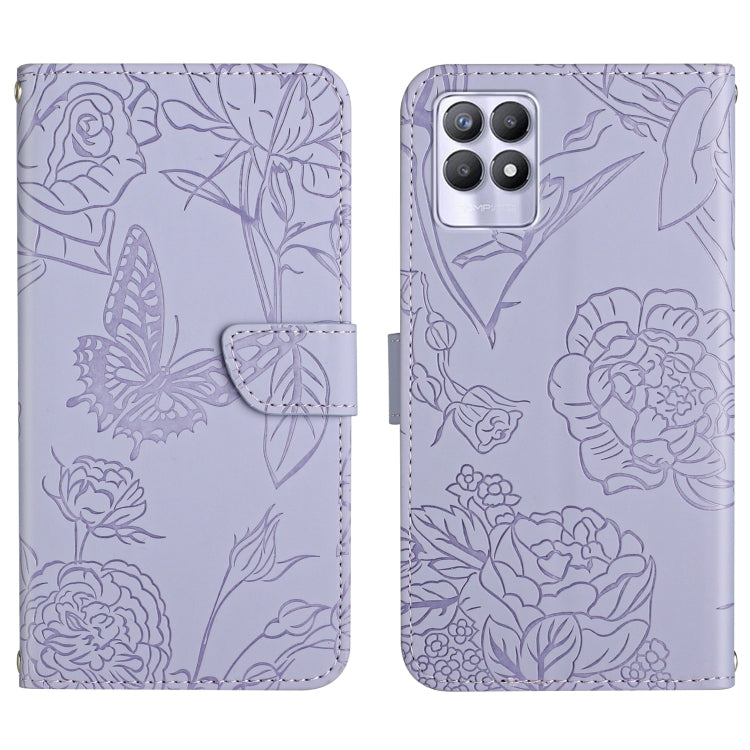 Skin Feel Butterfly Peony Embossed Leather Phone Case, For OPPO Realme 5, For OPPO Realme 5 Pro, For OPPO Realme 6, For OPPO Realme 6 Pro, For OPPO Realme 7, For OPPO Realme 7 Pro, For OPPO Realme 8 5G / V13 5G, For OPPO Realme 8 / 8 Pro               ...
