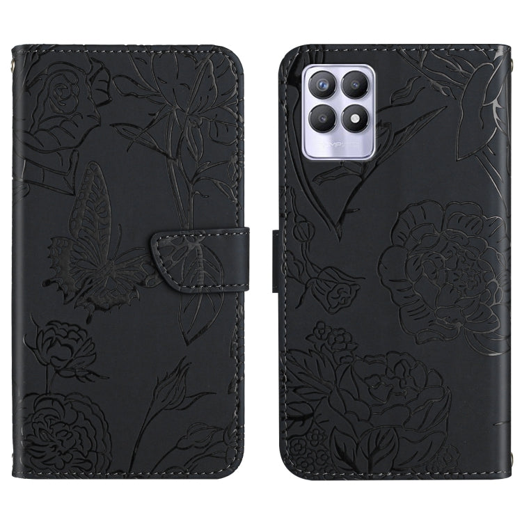 Skin Feel Butterfly Peony Embossed Leather Phone Case, For OPPO Realme 5, For OPPO Realme 5 Pro, For OPPO Realme 6, For OPPO Realme 6 Pro, For OPPO Realme 7, For OPPO Realme 7 Pro, For OPPO Realme 8 5G / V13 5G, For OPPO Realme 8 / 8 Pro               ...