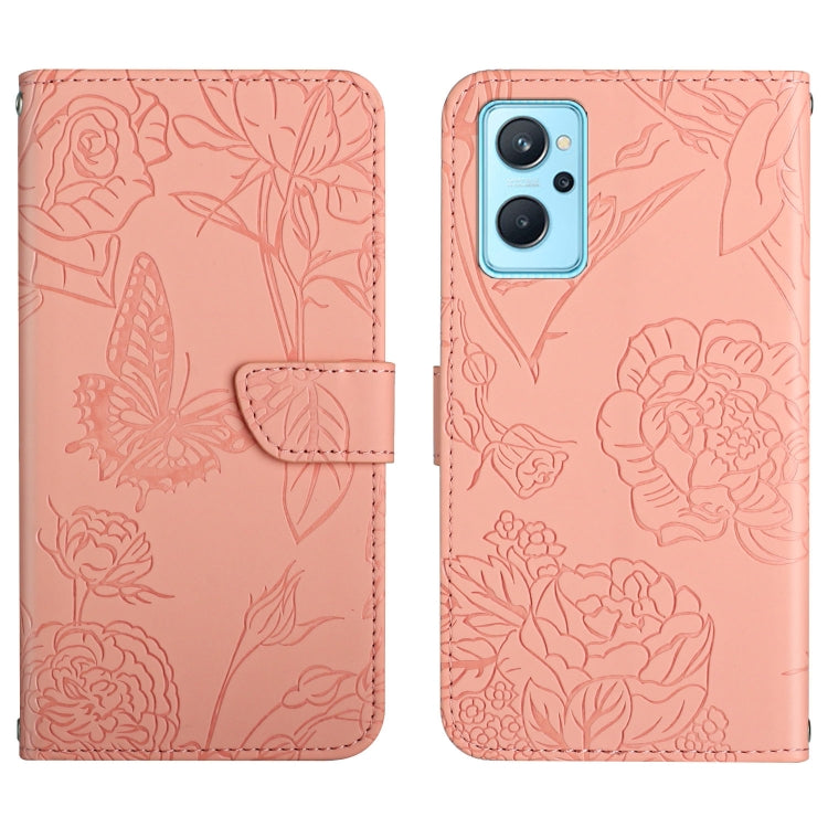 Skin Feel Butterfly Peony Embossed Leather Phone Case, For OPPO Realme 9i, For OPPO Realme C11, For OPPO Realme C15 / C12, For OPPO Realme C20 / C21, For OPPO Realme C31, For OPPO Realme C35, For OPPO Realme GT, For OPPO Realme GT Master