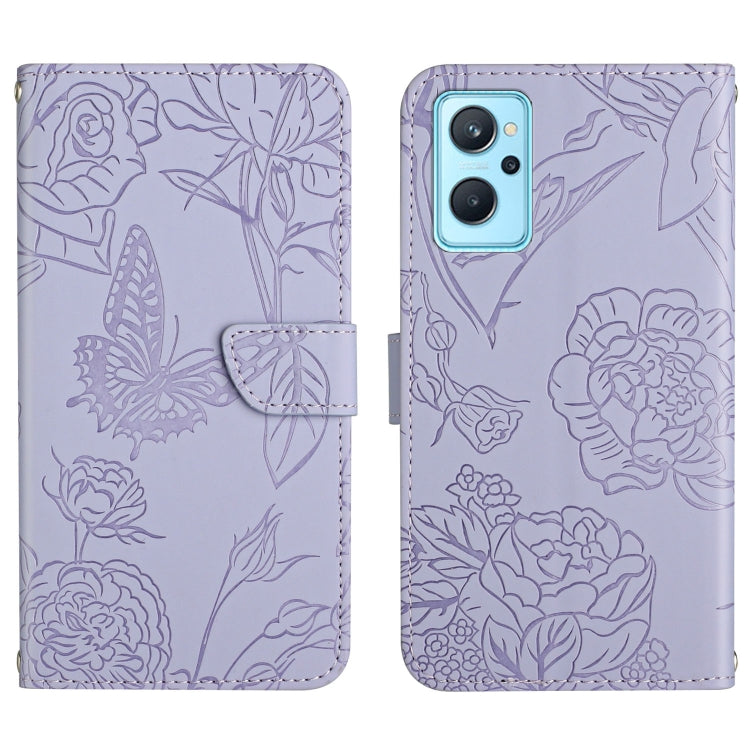Skin Feel Butterfly Peony Embossed Leather Phone Case, For OPPO Realme 9i, For OPPO Realme C11, For OPPO Realme C15 / C12, For OPPO Realme C20 / C21, For OPPO Realme C31, For OPPO Realme C35, For OPPO Realme GT, For OPPO Realme GT Master
