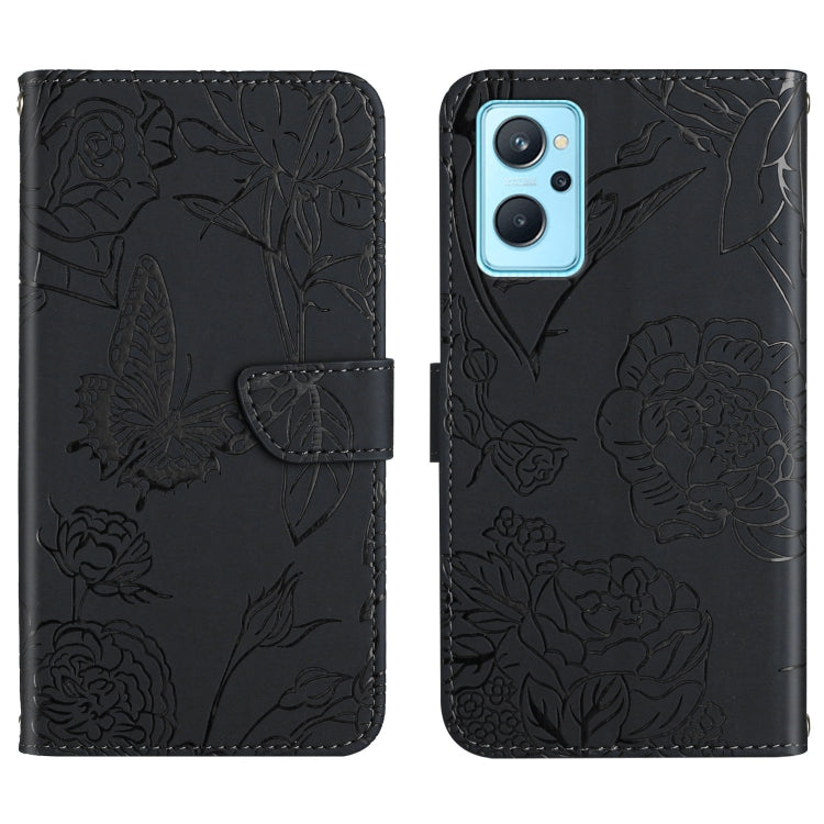 Skin Feel Butterfly Peony Embossed Leather Phone Case, For OPPO Realme 9i, For OPPO Realme C11, For OPPO Realme C15 / C12, For OPPO Realme C20 / C21, For OPPO Realme C31, For OPPO Realme C35, For OPPO Realme GT, For OPPO Realme GT Master