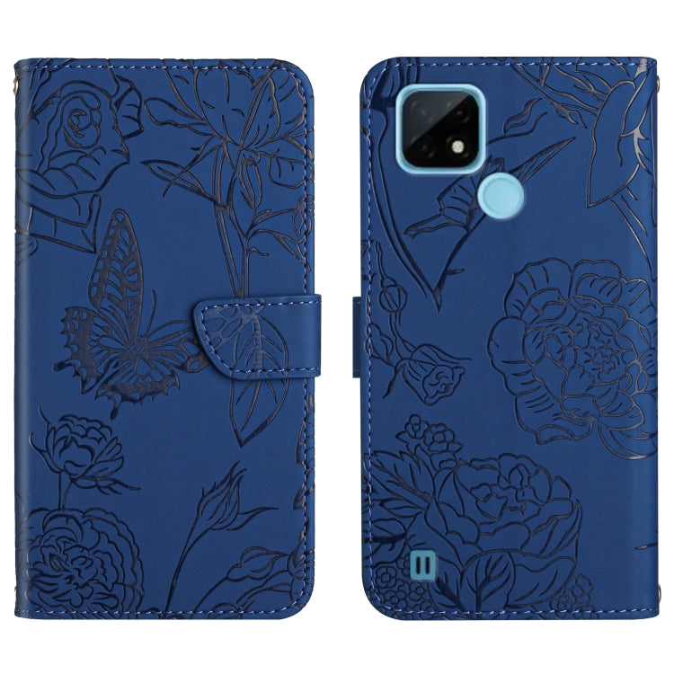 Skin Feel Butterfly Peony Embossed Leather Phone Case, For OPPO Realme 9i, For OPPO Realme C11, For OPPO Realme C15 / C12, For OPPO Realme C20 / C21, For OPPO Realme C31, For OPPO Realme C35, For OPPO Realme GT, For OPPO Realme GT Master