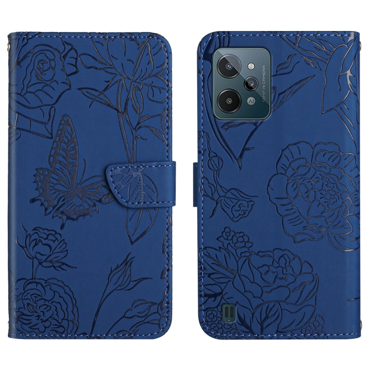 Skin Feel Butterfly Peony Embossed Leather Phone Case, For OPPO Realme 9i, For OPPO Realme C11, For OPPO Realme C15 / C12, For OPPO Realme C20 / C21, For OPPO Realme C31, For OPPO Realme C35, For OPPO Realme GT, For OPPO Realme GT Master