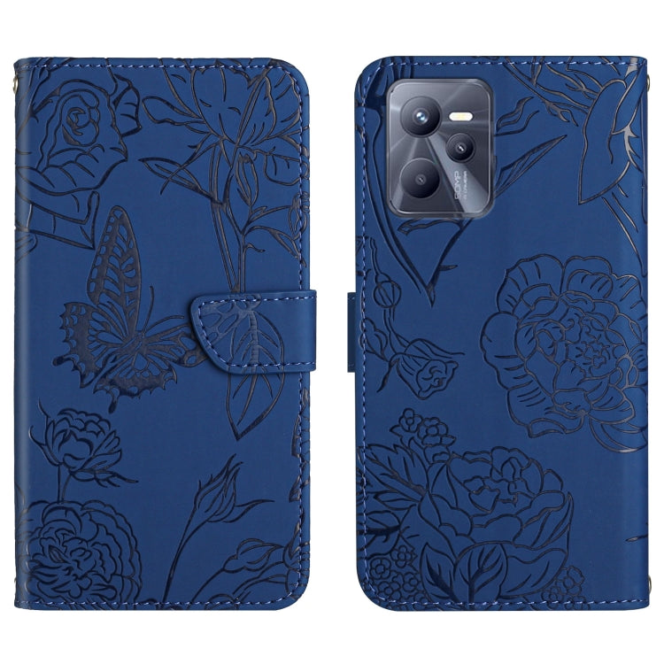 Skin Feel Butterfly Peony Embossed Leather Phone Case, For OPPO Realme 9i, For OPPO Realme C11, For OPPO Realme C15 / C12, For OPPO Realme C20 / C21, For OPPO Realme C31, For OPPO Realme C35, For OPPO Realme GT, For OPPO Realme GT Master