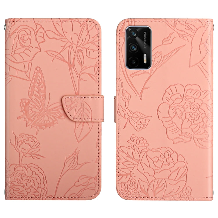 Skin Feel Butterfly Peony Embossed Leather Phone Case, For OPPO Realme 9i, For OPPO Realme C11, For OPPO Realme C15 / C12, For OPPO Realme C20 / C21, For OPPO Realme C31, For OPPO Realme C35, For OPPO Realme GT, For OPPO Realme GT Master