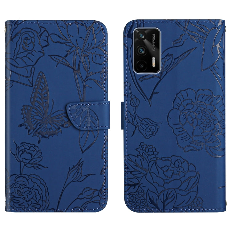 Skin Feel Butterfly Peony Embossed Leather Phone Case, For OPPO Realme 9i, For OPPO Realme C11, For OPPO Realme C15 / C12, For OPPO Realme C20 / C21, For OPPO Realme C31, For OPPO Realme C35, For OPPO Realme GT, For OPPO Realme GT Master