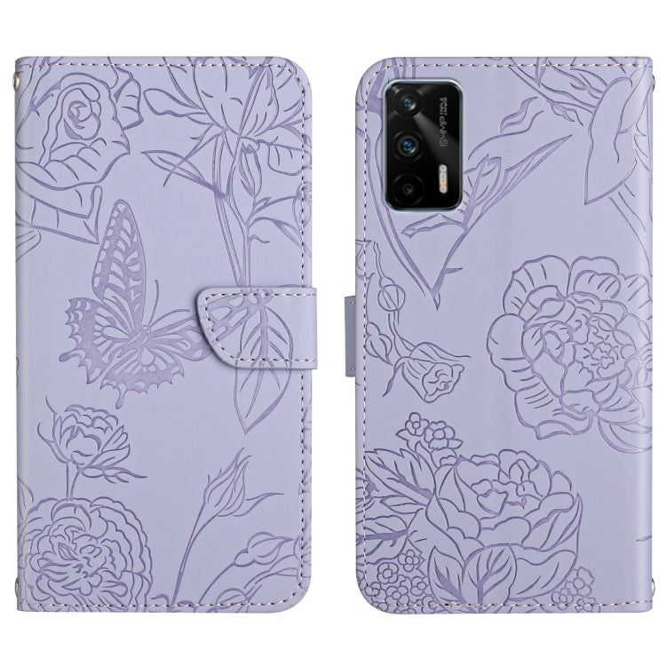 Skin Feel Butterfly Peony Embossed Leather Phone Case, For OPPO Realme 9i, For OPPO Realme C11, For OPPO Realme C15 / C12, For OPPO Realme C20 / C21, For OPPO Realme C31, For OPPO Realme C35, For OPPO Realme GT, For OPPO Realme GT Master