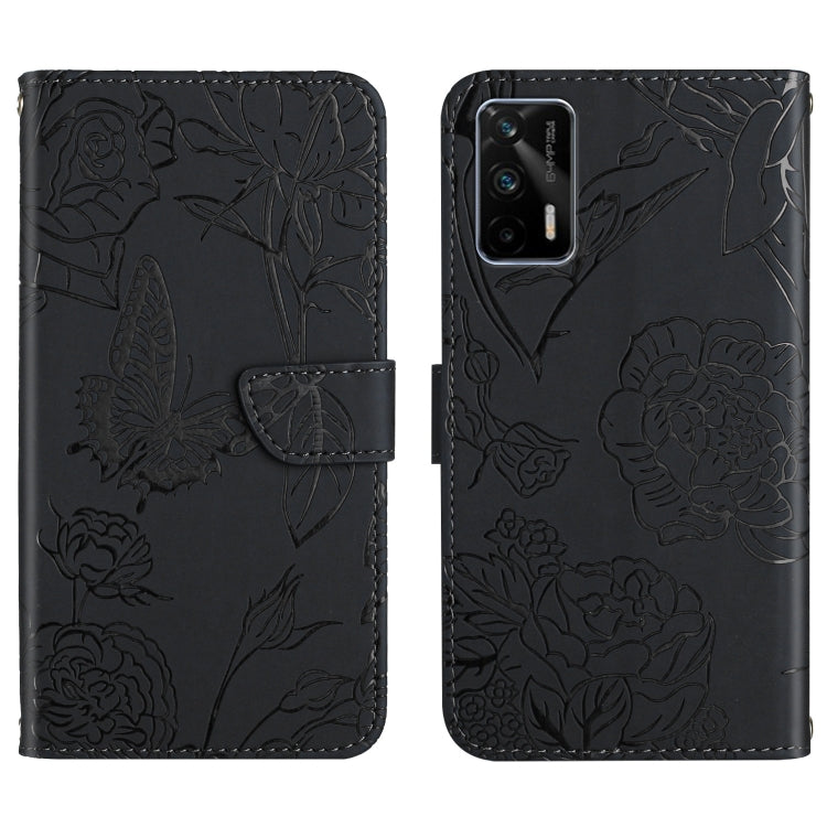 Skin Feel Butterfly Peony Embossed Leather Phone Case, For OPPO Realme 9i, For OPPO Realme C11, For OPPO Realme C15 / C12, For OPPO Realme C20 / C21, For OPPO Realme C31, For OPPO Realme C35, For OPPO Realme GT, For OPPO Realme GT Master