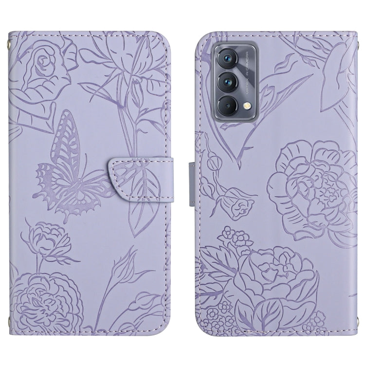 Skin Feel Butterfly Peony Embossed Leather Phone Case, For OPPO Realme 9i, For OPPO Realme C11, For OPPO Realme C15 / C12, For OPPO Realme C20 / C21, For OPPO Realme C31, For OPPO Realme C35, For OPPO Realme GT, For OPPO Realme GT Master