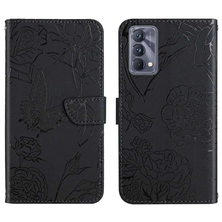 Skin Feel Butterfly Peony Embossed Leather Phone Case, For OPPO Realme 9i, For OPPO Realme C11, For OPPO Realme C15 / C12, For OPPO Realme C20 / C21, For OPPO Realme C31, For OPPO Realme C35, For OPPO Realme GT, For OPPO Realme GT Master