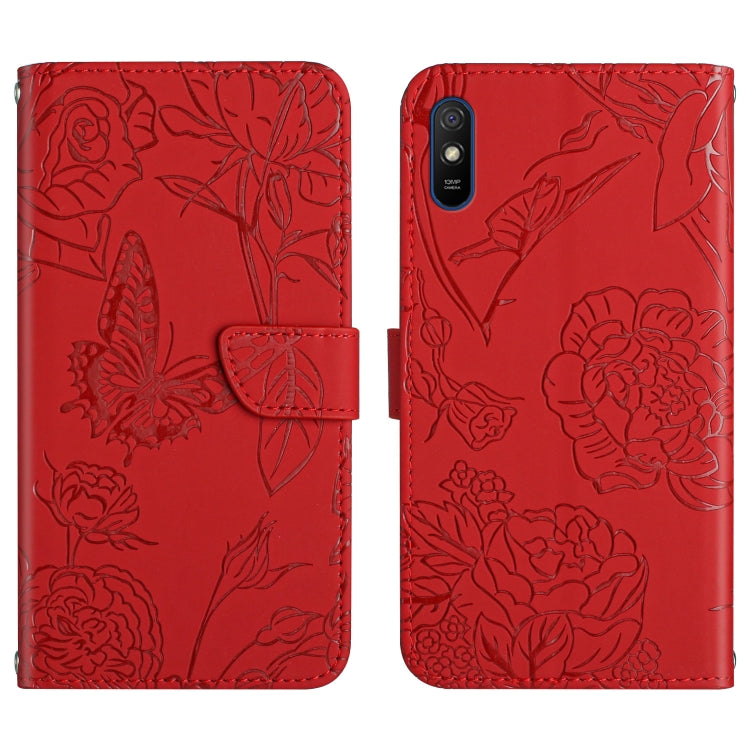 Skin Feel Butterfly Peony Embossed Leather Phone Case, For Xiaomi Redmi 8 / 8A, For Xiaomi Redmi 9, For Xiaomi Redmi 9A, For Xiaomi Redmi 9C, For Xiaomi Redmi 10 4G, For Xiaomi Redmi 10 5G / Note 11E, For Xiaomi Redmi 10C, For Xiaomi Redmi K30 Pro     ...
