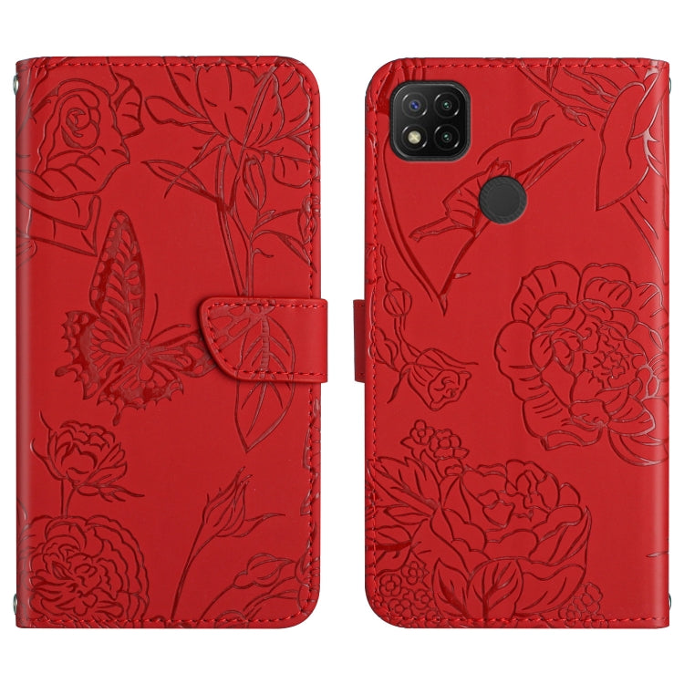 Skin Feel Butterfly Peony Embossed Leather Phone Case, For Xiaomi Redmi 8 / 8A, For Xiaomi Redmi 9, For Xiaomi Redmi 9A, For Xiaomi Redmi 9C, For Xiaomi Redmi 10 4G, For Xiaomi Redmi 10 5G / Note 11E, For Xiaomi Redmi 10C, For Xiaomi Redmi K30 Pro     ...
