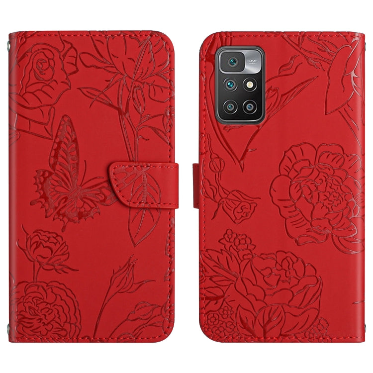 Skin Feel Butterfly Peony Embossed Leather Phone Case, For Xiaomi Redmi 8 / 8A, For Xiaomi Redmi 9, For Xiaomi Redmi 9A, For Xiaomi Redmi 9C, For Xiaomi Redmi 10 4G, For Xiaomi Redmi 10 5G / Note 11E, For Xiaomi Redmi 10C, For Xiaomi Redmi K30 Pro     ...