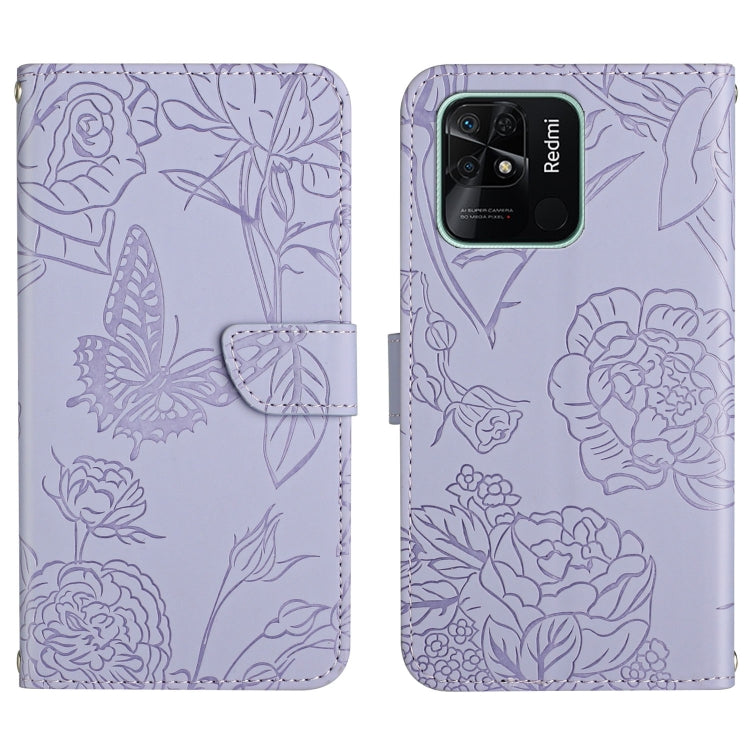 Skin Feel Butterfly Peony Embossed Leather Phone Case, For Xiaomi Redmi 8 / 8A, For Xiaomi Redmi 9, For Xiaomi Redmi 9A, For Xiaomi Redmi 9C, For Xiaomi Redmi 10 4G, For Xiaomi Redmi 10 5G / Note 11E, For Xiaomi Redmi 10C, For Xiaomi Redmi K30 Pro     ...