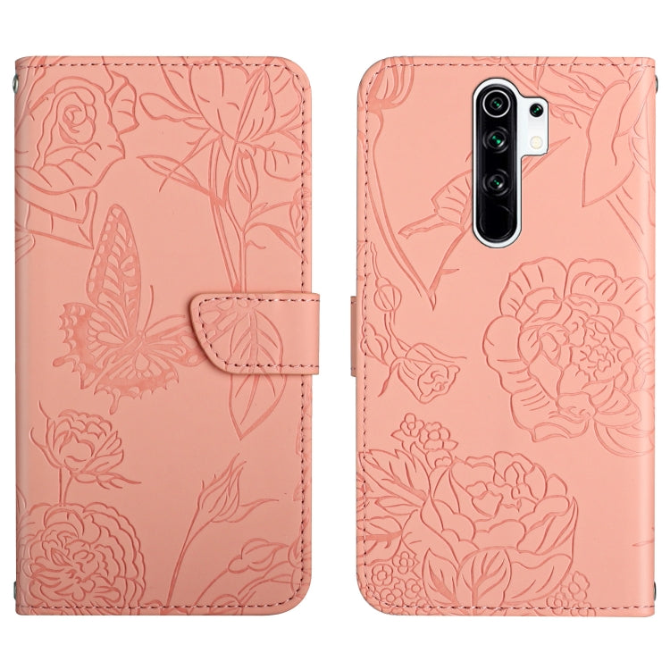 Skin Feel Butterfly Peony Embossed Leather Phone Case, For Xiaomi Redmi Note 7, For Xiaomi Redmi Note 8, For Xiaomi Redmi Note 8 Pro, For Xiaomi Redmi Note 8T, For Xiaomi Redmi Note 9 4G, For Xiaomi Redmi Note 9 5G, For Xiaomi Redmi Note 9 Pro         ...