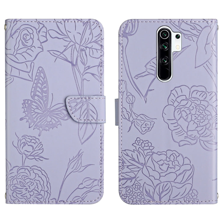 Skin Feel Butterfly Peony Embossed Leather Phone Case, For Xiaomi Redmi Note 7, For Xiaomi Redmi Note 8, For Xiaomi Redmi Note 8 Pro, For Xiaomi Redmi Note 8T, For Xiaomi Redmi Note 9 4G, For Xiaomi Redmi Note 9 5G, For Xiaomi Redmi Note 9 Pro         ...