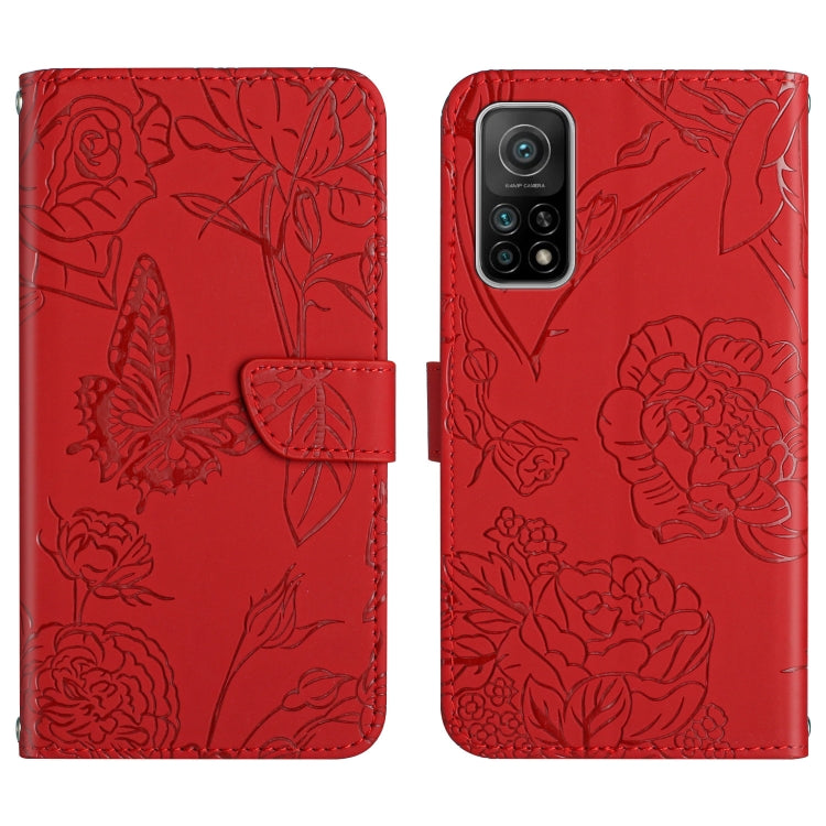 Skin Feel Butterfly Peony Embossed Leather Phone Case, For Xiaomi Redmi Note 10 Pro, For Xiaomi Redmi Note 11S, For Xiaomi Redmi Note 11 5G Chinese Version, For Xiaomi Redmi Note 11 Pro Foreign Version, For Xiaomi Redmi Note 11 Pro / Poco M4 Pro 5G    ...