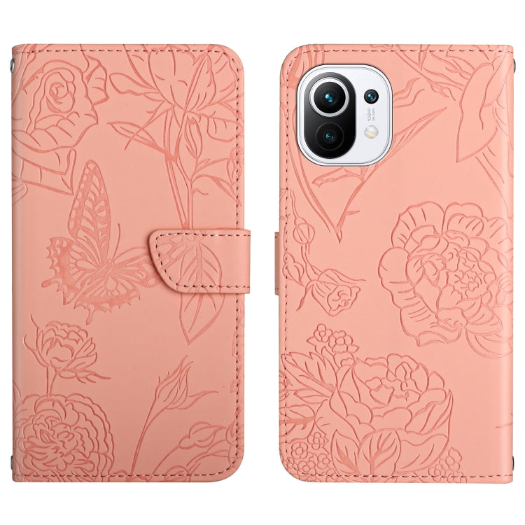 Skin Feel Butterfly Peony Embossed Leather Phone Case, For Xiaomi Mi 11 Lite, For Xiaomi Mi 11 Pro, For Xiaomi Mi 11 Ultra, For Xiaomi Mi 11T / 11T Pro, For Xiaomi 12 / 12 Pro, For Xiaomi Mi Mix 4, For Xiaomi Mi Note 10 Lite                            ...