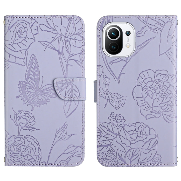 Skin Feel Butterfly Peony Embossed Leather Phone Case, For Xiaomi Mi 11 Lite, For Xiaomi Mi 11 Pro, For Xiaomi Mi 11 Ultra, For Xiaomi Mi 11T / 11T Pro, For Xiaomi 12 / 12 Pro, For Xiaomi Mi Mix 4, For Xiaomi Mi Note 10 Lite                            ...