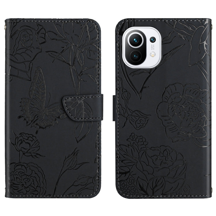 Skin Feel Butterfly Peony Embossed Leather Phone Case, For Xiaomi Mi 11 Lite, For Xiaomi Mi 11 Pro, For Xiaomi Mi 11 Ultra, For Xiaomi Mi 11T / 11T Pro, For Xiaomi 12 / 12 Pro, For Xiaomi Mi Mix 4, For Xiaomi Mi Note 10 Lite                            ...