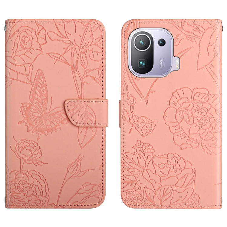 Skin Feel Butterfly Peony Embossed Leather Phone Case, For Xiaomi Mi 11 Lite, For Xiaomi Mi 11 Pro, For Xiaomi Mi 11 Ultra, For Xiaomi Mi 11T / 11T Pro, For Xiaomi 12 / 12 Pro, For Xiaomi Mi Mix 4, For Xiaomi Mi Note 10 Lite                            ...