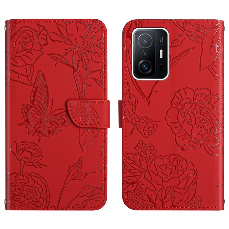 Skin Feel Butterfly Peony Embossed Leather Phone Case, For Xiaomi Mi 11 Lite, For Xiaomi Mi 11 Pro, For Xiaomi Mi 11 Ultra, For Xiaomi Mi 11T / 11T Pro, For Xiaomi 12 / 12 Pro, For Xiaomi Mi Mix 4, For Xiaomi Mi Note 10 Lite                            ...