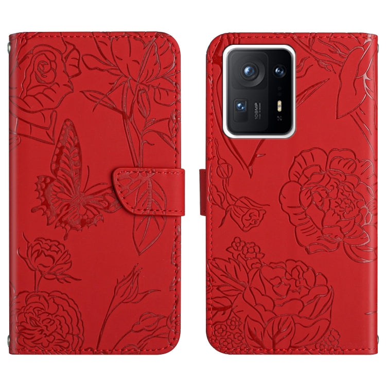 Skin Feel Butterfly Peony Embossed Leather Phone Case, For Xiaomi Mi 11 Lite, For Xiaomi Mi 11 Pro, For Xiaomi Mi 11 Ultra, For Xiaomi Mi 11T / 11T Pro, For Xiaomi 12 / 12 Pro, For Xiaomi Mi Mix 4, For Xiaomi Mi Note 10 Lite                            ...