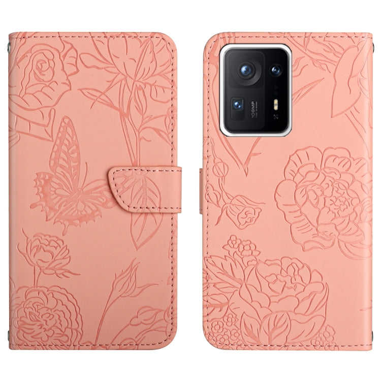Skin Feel Butterfly Peony Embossed Leather Phone Case, For Xiaomi Mi 11 Lite, For Xiaomi Mi 11 Pro, For Xiaomi Mi 11 Ultra, For Xiaomi Mi 11T / 11T Pro, For Xiaomi 12 / 12 Pro, For Xiaomi Mi Mix 4, For Xiaomi Mi Note 10 Lite                            ...