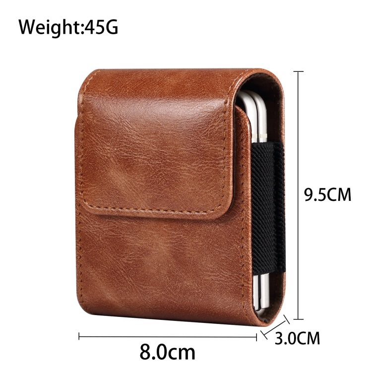 Universal Folding Mobile Phone Waist-mounted Leather Case