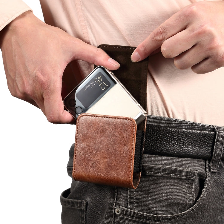 Universal Folding Mobile Phone Waist-mounted Leather Case
