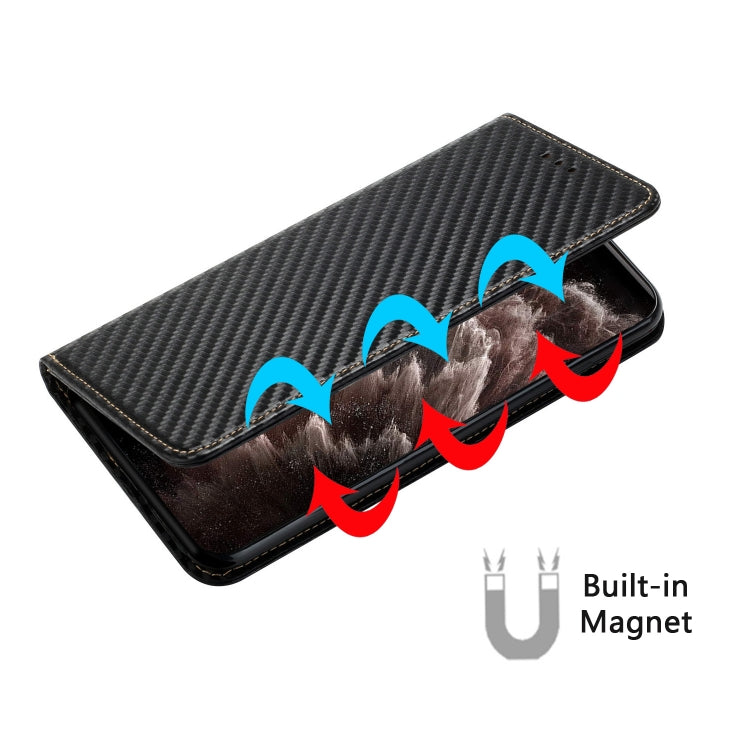 Carbon Fiber Texture Flip Holder Leather Phone Case, For Samsung Galaxy A13 5G, For Samsung Galaxy A33 5G, For Samsung Galaxy A53, For Samsung Galaxy S22 Ultra 5G, For Samsung Galaxy S22 5G, For Samsung Galaxy S22+ 5G, For OPPO A16, For vivo Y21