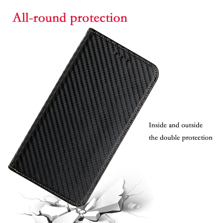 Carbon Fiber Texture Flip Holder Leather Phone Case, For Samsung Galaxy A13 5G, For Samsung Galaxy A33 5G, For Samsung Galaxy A53, For Samsung Galaxy S22 Ultra 5G, For Samsung Galaxy S22 5G, For Samsung Galaxy S22+ 5G, For OPPO A16, For vivo Y21