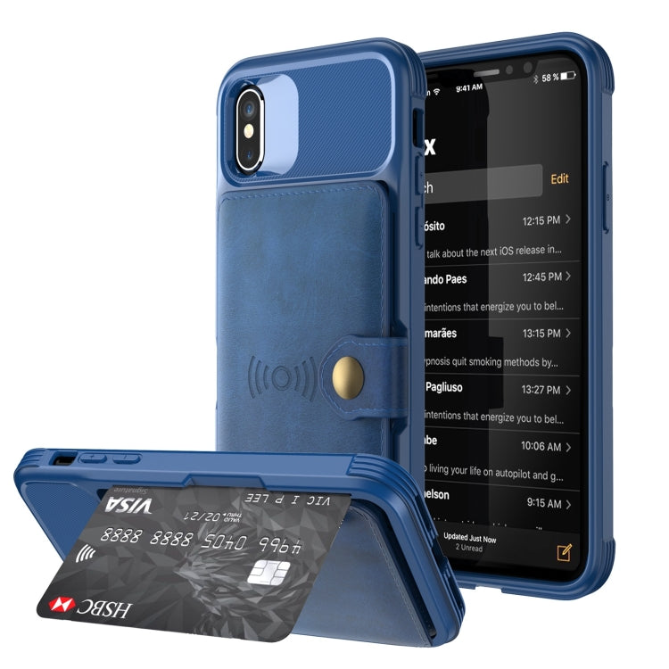 Magnetic Wallet Card Bag Leather Case, For iPhone 11 Pro Max, For iPhone X / XS, For iPhone XR, For iPhone XS Max, For iPhone SE 2022 / 2020 / 7 / 8, For iPhone 8 Plus / 7 Plus / 6 Plus