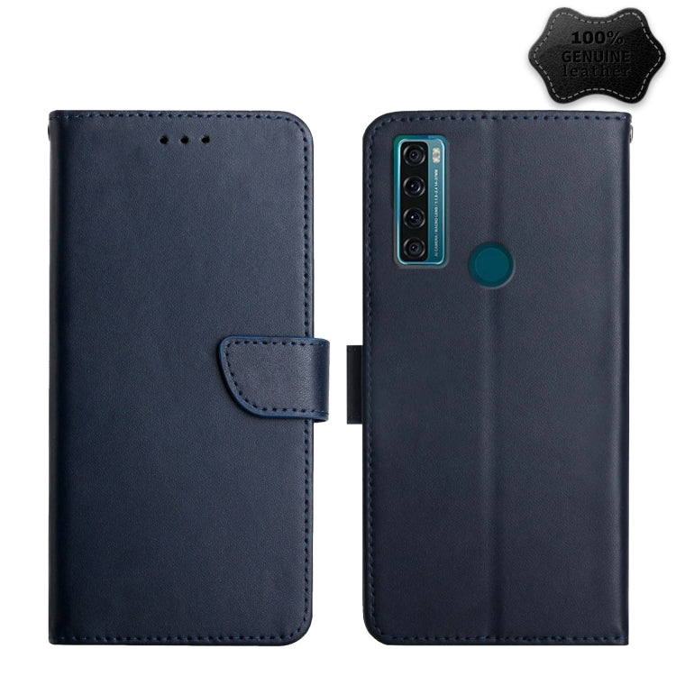 Genuine Leather Fingerprint-proof Flip Phone Case, For TCL 20 Pro 5G, For TCL 20 R 5G, For TCL 20 SE, For TCL 20L+, For TCL 10 SE, For TCL 30 SE, For TCL 205