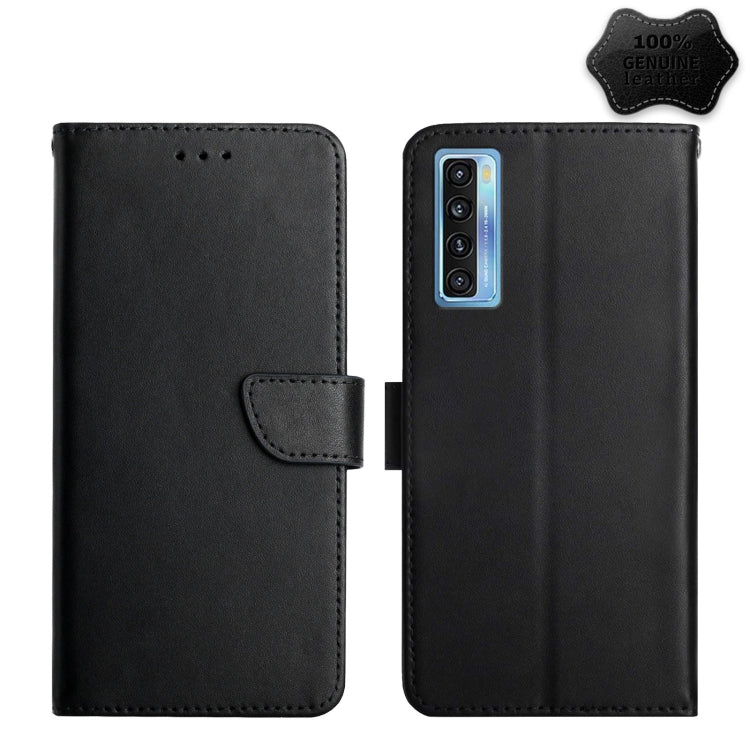 Genuine Leather Fingerprint-proof Flip Phone Case, For TCL 20 Pro 5G, For TCL 20 R 5G, For TCL 20 SE, For TCL 20L+, For TCL 10 SE, For TCL 30 SE, For TCL 205