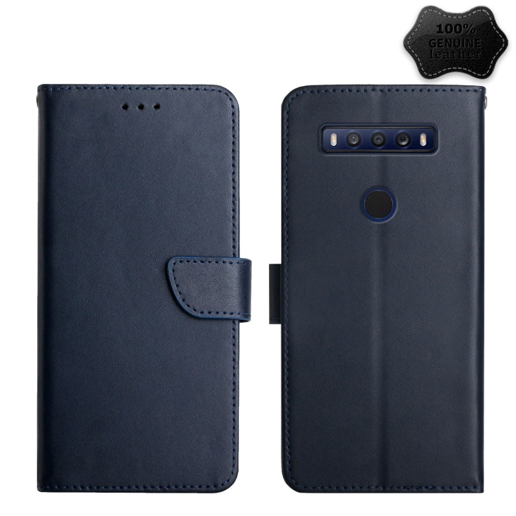 Genuine Leather Fingerprint-proof Flip Phone Case, For TCL 20 Pro 5G, For TCL 20 R 5G, For TCL 20 SE, For TCL 20L+, For TCL 10 SE, For TCL 30 SE, For TCL 205