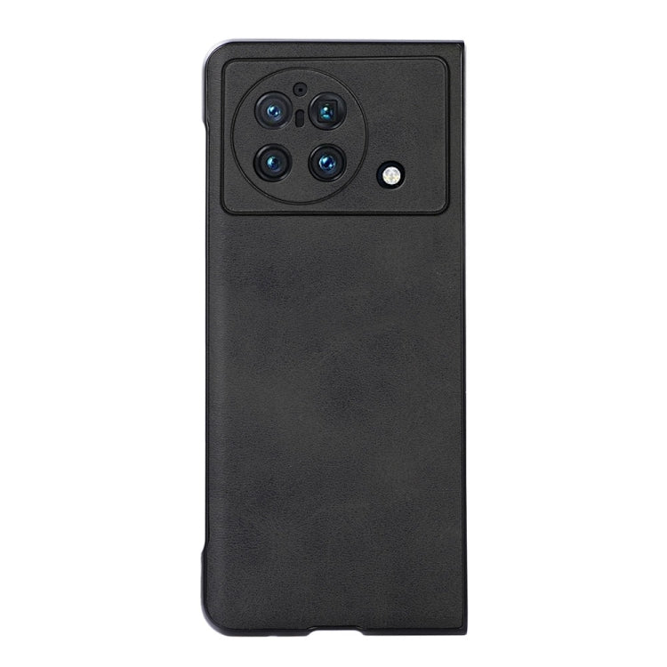 Accurate Hole Two-color Calf Texture PU Phone Case, For vivo X Fold
