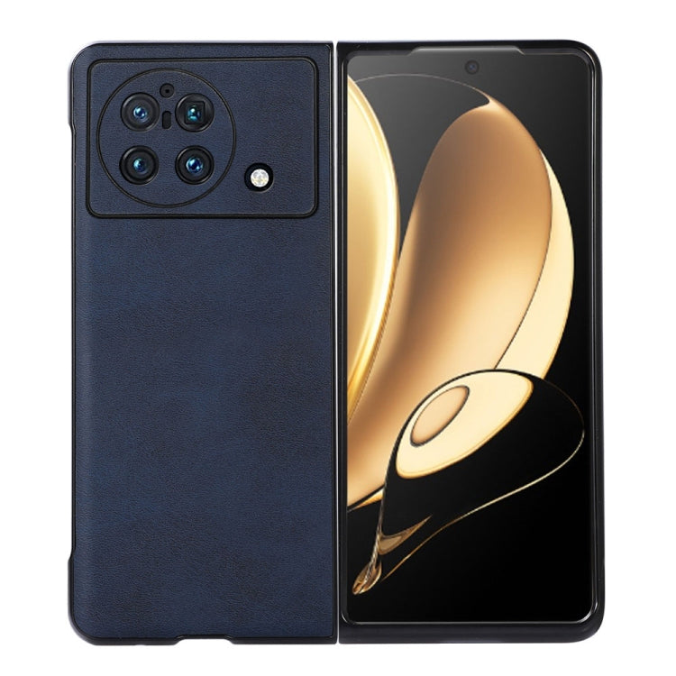 Accurate Hole Two-color Calf Texture PU Phone Case, For vivo X Fold