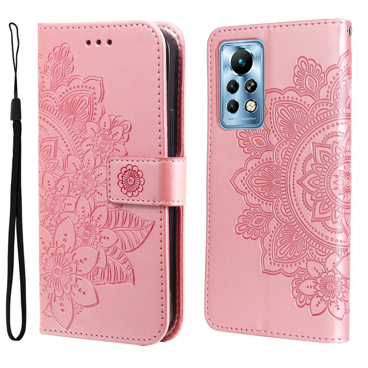7-petal Flowers Embossing Pattern Horizontal Flip Leather Case, For Xiaomi Redmi Note 11E/Redmi 10 Prime+ 5G, For Huawei Nova 9 Pro/Honor 50 Pro, For Infinix Hot 11, For Infinix Note 11, For Infinix Note 11 Pro/Note 11s, For OPPO Realme C35            ...