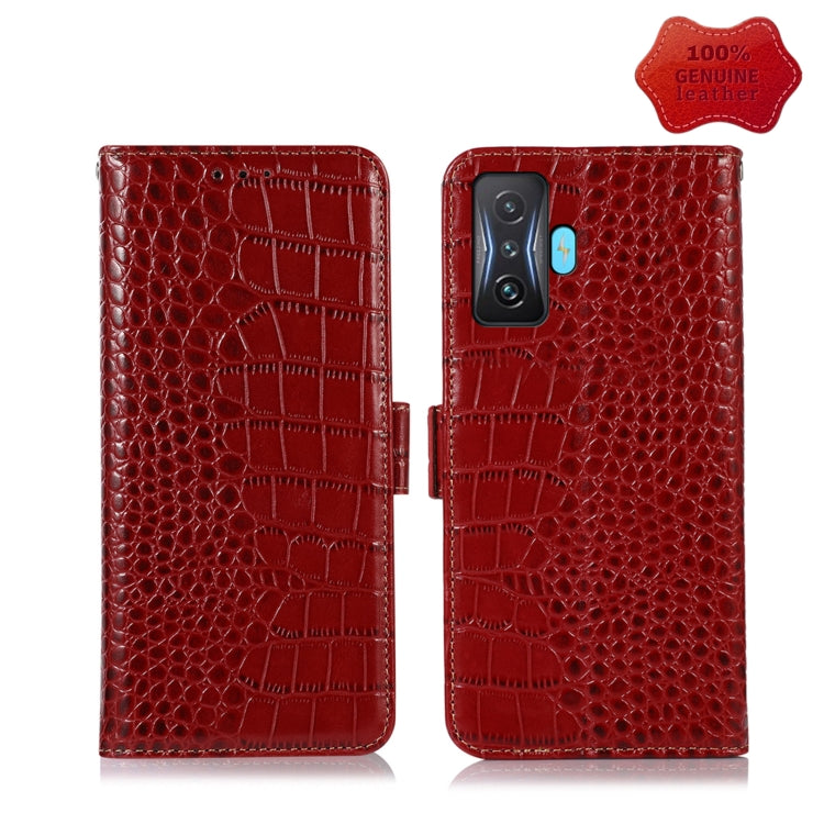 Crocodile Top Layer Cowhide Leather Phone Case, For Xiaomi Redmi 10C / 10 India, For Xiaomi Redmi K40S, For Xiaomi Redmi K50 / K50 Pro, For Xiaomi Redmi K50 Gaming, For Xiaomi Redmi Note 11 4G/11S 4G Global, For Xiaomi Redmi Note 11 Pro 4G / 5G Global ...