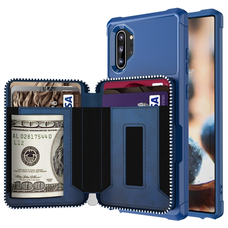 Zipper Wallet Card Bag PU Back Phone Case, For Samsung Galaxy S20, For Samsung Galaxy S20+, For Samsung Galaxy S20 Ultra, For Samsung Galaxy Note10