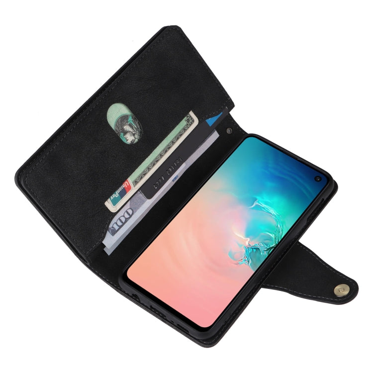 Rivet Buckle 9 Cards Three Fold Leather Phone Case, For Samsung Galaxy S10e, For Samsung Galaxy S20, For Samsung Galaxy S20 FE 5G, For Samsung Galaxy S20+, For Samsung Galaxy S21 5G, For Samsung Galaxy S21 FE 5G, For Samsung Galaxy S21+                ...