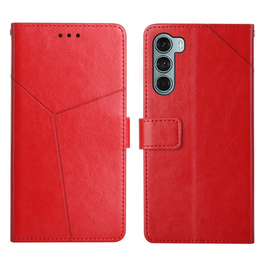 Y Stitching Horizontal Flip Leather Phone Case, For Motorola Moto G200 5G