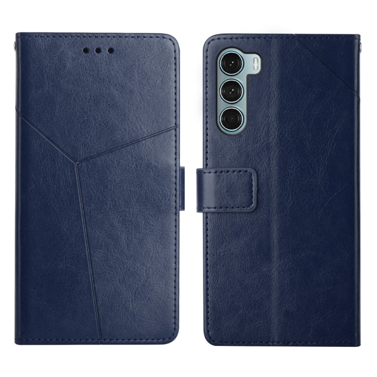 Y Stitching Horizontal Flip Leather Phone Case, For Motorola Moto G200 5G